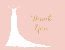 Wedding Dress Pearls Flowers Eggplant Thank You Cards