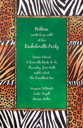 Collage Animal Prints Invitation