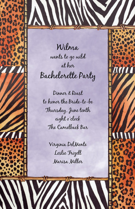 Collage Animal Prints Invitation