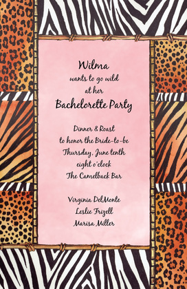 Collage Animal Prints Invitation