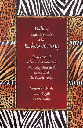 Collage Animal Prints Invitation