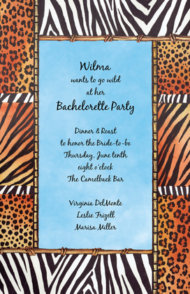 Collage Animal Prints Invitation