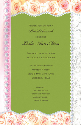 Bright Rose Bridal Ambiance Invitation