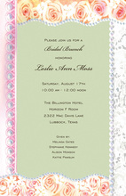 Classy Rose Lace Pearl Invitations