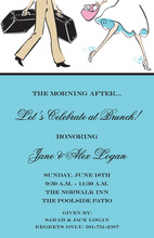 Traveling Couple Wedding Brunch Shower Invitations