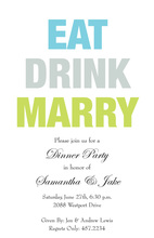 Announcing Eat Drink Marry Invitations