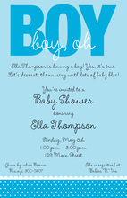 Antique Blue Frame Invitations