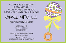 Framed Rattle Invitations