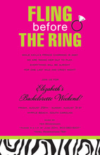 Hot Diamond Pink Engagement Invitations