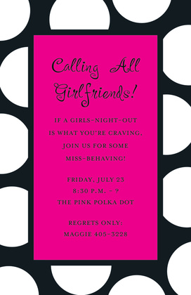 Trendy Spots Pink Invitations