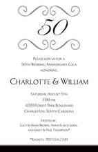 Classy Anniversary Scroll Invitations