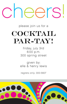 Word Cheers Party Invitations