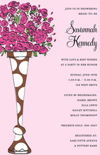 Painted Giraffe Vase Flowers Bridal Luncheon Invitation