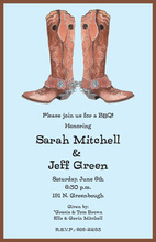 Worn Western Cowboy Boots Party Invites