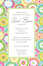 Stylish Haute Flower Border Invitations