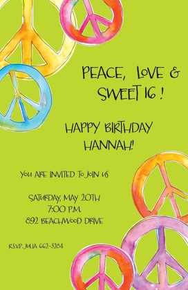 Peace Corners Chalkboard Invitations