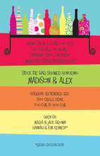 Multi-colored Special Bottles Modern Party Invitations