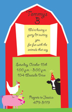 Farm Animals Chalkboard Birthday Party Invitations