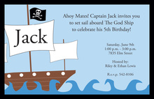 Pirate Captain Kid Birthday Invitations