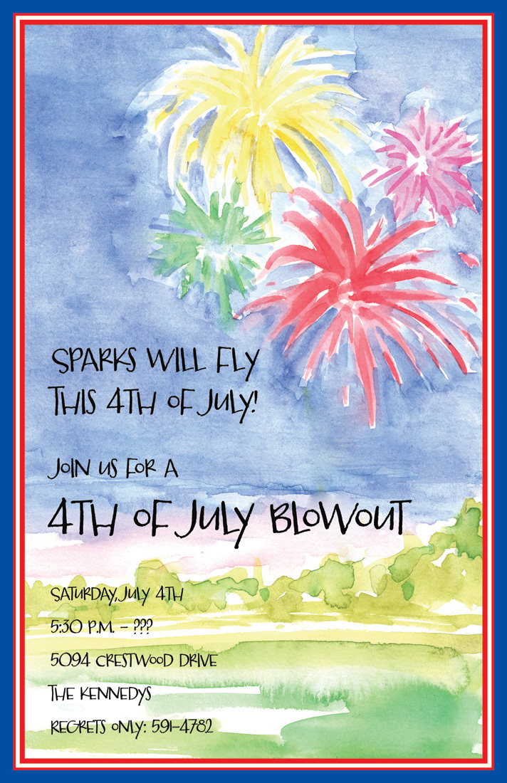 4th Of July Fireworks Invitation