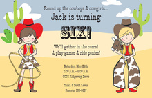 Wild Wild West Cowboy Bandana Invitations