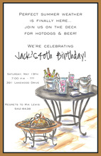 Firebowl Patio Table Invitations