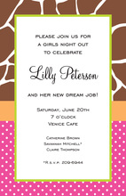 Taffy Giraffe Invitations