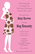 Flower Maternity Baby Girl Invitation