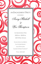 Twirl Red Invitations