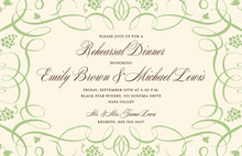 Contemporary Swirls Napa Sage Invitations