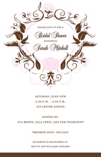 Foliage Pink Invitations