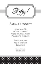 Bookplate Black Polka Dot Invitations