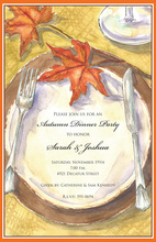 Vibrant Autumn Leaves Invitation