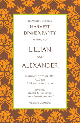 Fall Leaves Red Texture Invitations