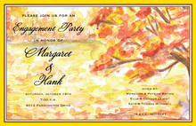 Beautiful Watercolor Autumn Trees Invitation