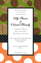 Autumn Falling Leaves Invitation