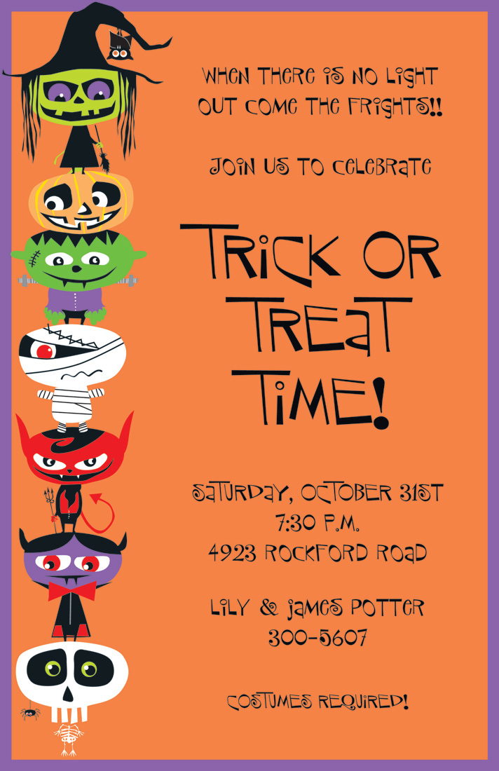 Spooky Friends Halloween Invitation
