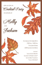 Leaves And Swirls Invitation