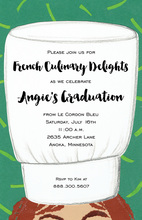 Large White Chef Hat Invitations