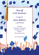 Hat Toss Aim High Education Invitation