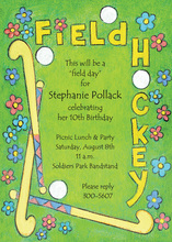 Field Hockey And Sticks Invitation