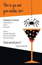 Spooky Spider Orange Invitation