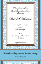 Elegant Blue Formal Party Invitation