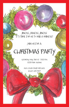 Adorned Bauble Wreath Invitations