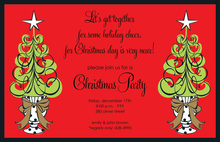 Holiday Topiary Glitz Invitation