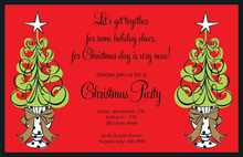 Holiday Topiary Glitz Invitation