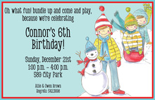 Snow Kids Invitation