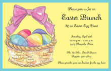 Ribbonned Easter Chicks Invitation