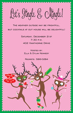 Tipsy Reindeer Chalkboard Invitations