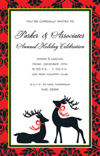 Charming Whimsical Reindeer Invitation